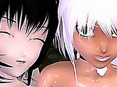 3d anime cutie caught and hot drilled by tentacles cock