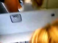 Busty mom lures a guy in and sucks his dick before fucking on the train
