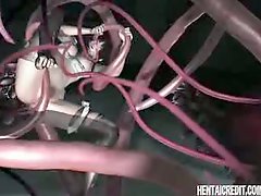 Asian 3d girl fucked by tentacles