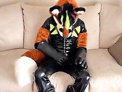 Rubber fox wanking