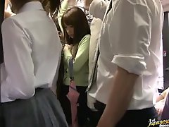Babe From Japan Sucks Dick In A Bus Full Of People.