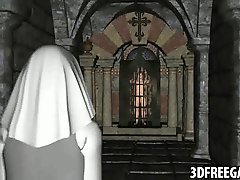 Tasty 3D cartoon nun getting her pussy pounded
