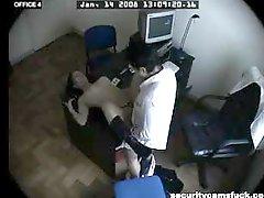 Office fuck filmed by security cam