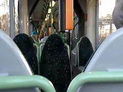 Public blowjob on a train 