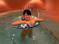 Supercute Japanese teen Ruri fucked in the indoor pool