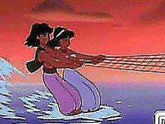 Aladdin Porn - Sex on the beach with Jasmine