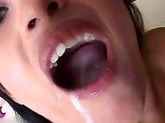 Rockin hot Mason Storm enjoys a hot cum load on her mouth after one obscene fuck