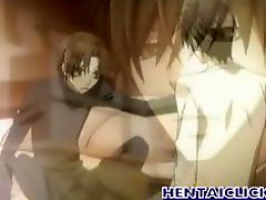 Anime gay man kissing and having hot sex fun
