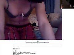 Chatroulette #15 Funny skinny girl exposed