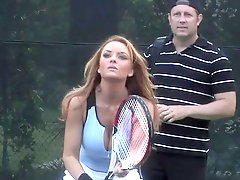 Outdoor Hardcore Scene With the Hot Janet Mason And Her Tennis Coach