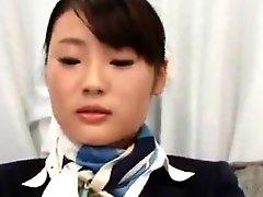 Screwing Addicted Chinese Stewardess has Fingered And banged