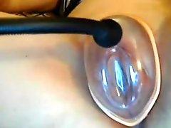 Pump and vibrator experience on web camera to my spouse