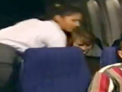 Stocking stewardess sex (in the airplane)