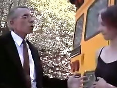 Teacher fucks teen at the school bus