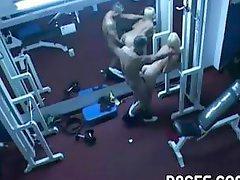 Horny folks fucking at the gym