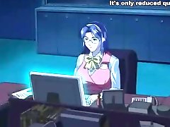 Sweet hottie seduces boss in excited anime