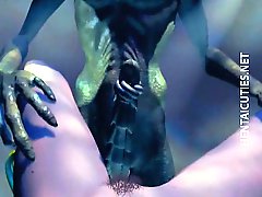 Hottie 3D anime babe gets fucked by a monster