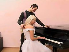 Ramming cock into the sweet blonde bride
