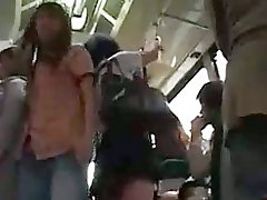 Schoolgirl rapped on the bus getting her ass tits and pussy