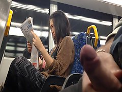 Flash Asian Girl on Train