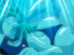Underwater anime hardcore with busty girl