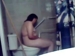 Fat BBW Teen Ex GF cumming in shower with hidden cam