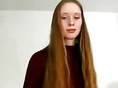 A Russian Lady With Long Hair Wants Her Pussy Toyed With