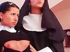 A nun and 3 school girls