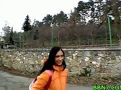 Playful street whore banged by POV