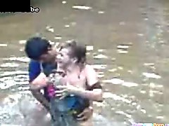 Drunk Milf Fucks A Boy In The River