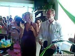 Wedding reception turns into a hardcore gangbang all over the place 3