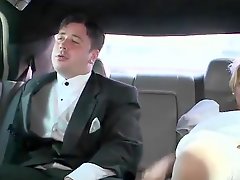Cuckold Groom Sees His Bride having made love inside Limo