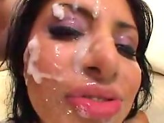 Sativa Rose Catches Cum With Her Face