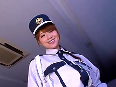 Japanese Police donna Gives Nice Footjob To the Burglar