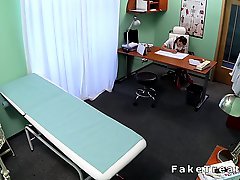 Muscled guy fucking nurse