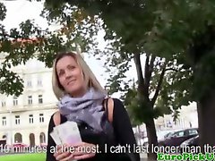 Real Czech babe picked up and groped in public
