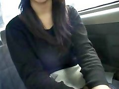 Really busty Japanese girl shows off her lactating squirting tits