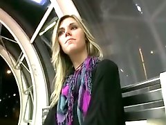 Tall Blonde Fucked in Public for Money