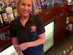 Rihanna Samuel - the beautiful bartender is being seduced at the local bar, where she is working already for a couple of months and did not see customers like this guy here.