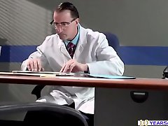 Naughty nurse Maddy Oreilly sucks and fucks the doctors cock