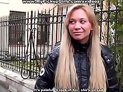 Stunning Czech Blonde Sucks Cock and Gets Fucked For Money