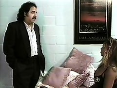 Legendary Ron Jeremy has his nasty way with a busty black chick