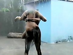 Violent dirty crazy fuck under the rain
