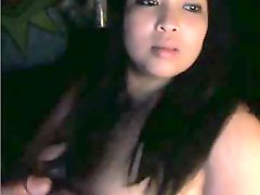 Cute chubby asian sucks her boyfriend on webcam