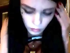 Tattooed Goth Girl Plays With Her Pussy