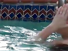 Curvaceous honey fucked near the pool