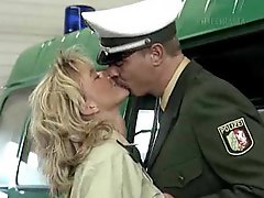 Dirty police couple hardcore with an facial cumshot