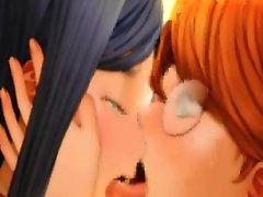 Hentai futanari Japanese lesbian, threesome and orgy