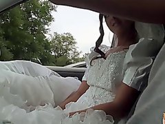 Beautiful bride Amirah Adara hitch hikes and fucked in public