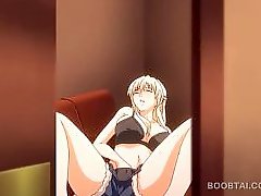 Blonde anime siren gets bald twat nailed in close-up